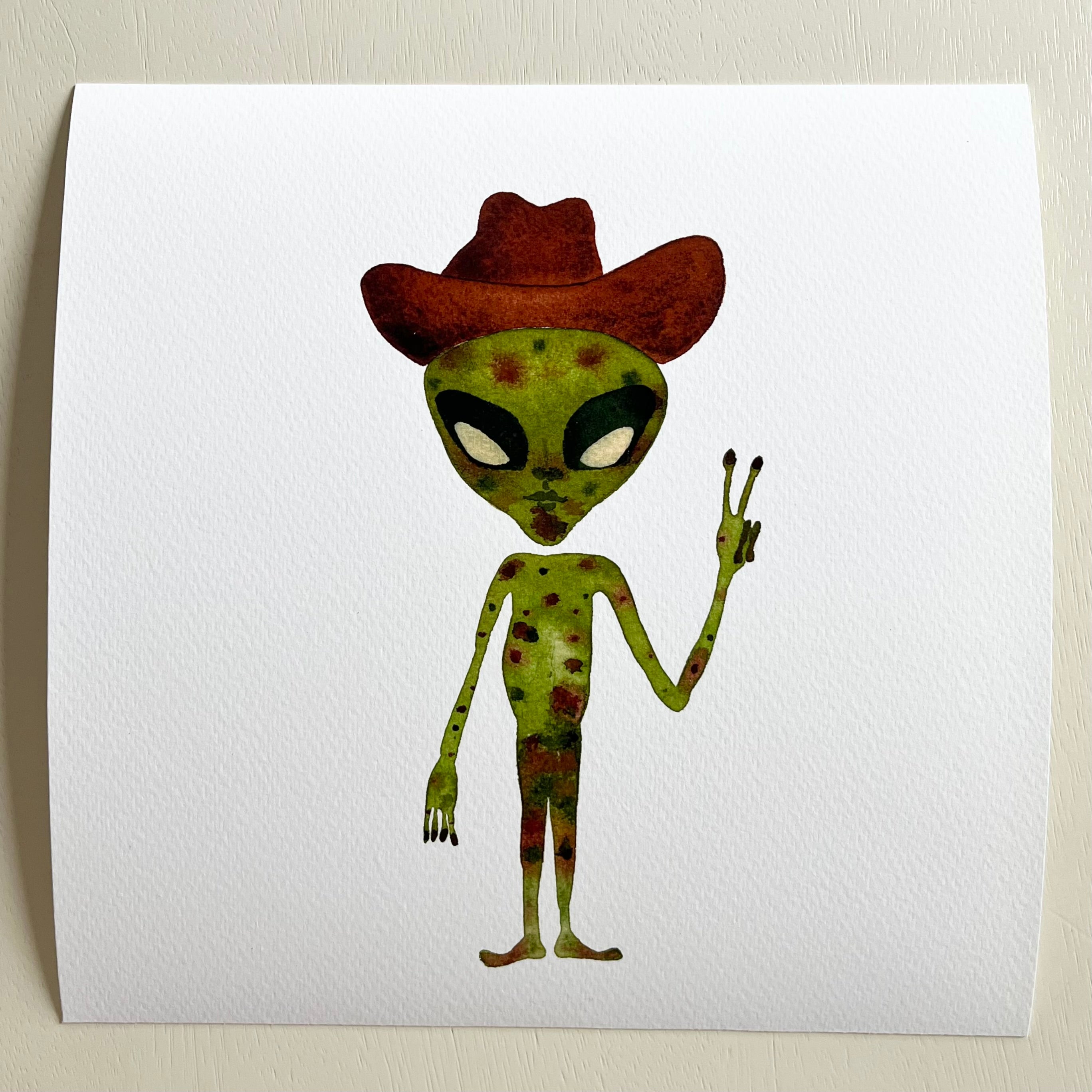 Space Cowboy - Watercolor Print